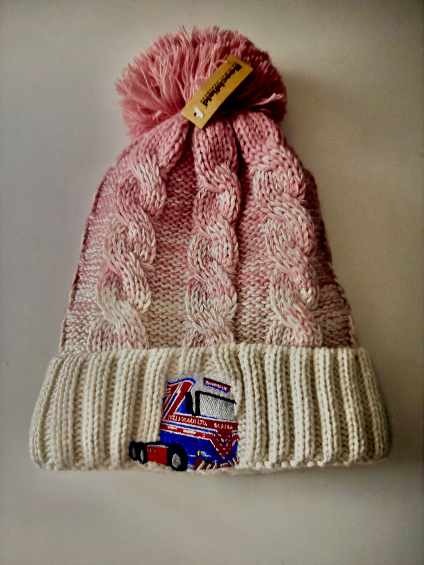 Pink Bobble Hat